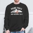 Hiking Trails And Wagging Tails Daschund DogSweatshirt Gifts for Old Men