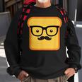 Hipster Loaf Of Bread Cartoon & Trendy Chef Sweatshirt Gifts for Old Men