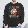 Ho Ho Hol Mir Mal Ein Bier Santa Christmas Black Sweatshirt Geschenke für alte Männer