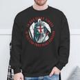 In Hoc Signo Vinces Medieval Aesthetics Knight Cross Warrior Sweatshirt Gifts for Old Men