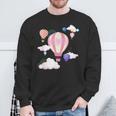 Hot Air Balloons The Sky Is The Limit Creative Sweatshirt Gifts for Old Men