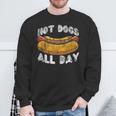 Hot Dog Adult Vintage Hot Dogs All Day Sweatshirt Gifts for Old Men