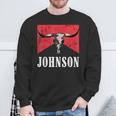Howdy Cojo Western Style Team Johnson Family Reunion Sweatshirt Gifts for Old Men