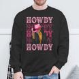 Howdy Retro Western Black Cowgirl African American Women Sweatshirt Gifts for Old Men