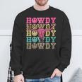 Howdy Smile Face Rodeo Western Country Southern Cowgirl Sweatshirt Gifts for Old Men
