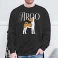 Howling Basenji Puppy Aroo A Sound Of Singing Happy Pack Dog Sweatshirt Gifts for Old Men