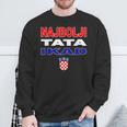 Hrvatska Father Croatia Flag Best Dad Ever Najbolji Tata Ikad Sweatshirt Geschenke für alte Männer
