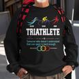 Humorous Triathlon Sports Cycling Running Sweatshirt Gifts for Old Men