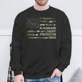 Husband Daddy Protector Hero Camouflage Flag Dad Fathers Day Sweatshirt Gifts for Old Men