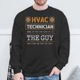 Hvac Technician Noun Hvac Technician Hvac Tech Sweatshirt Gifts for Old Men