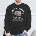 Ice Cream Truck Vintage Big Worm's Ice Cream Whatchu Want Sweatshirt Gifts for Old Men