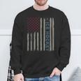 Ice Hockey American Flag Patriotic Usa 4Th Of July Vintage Sweatshirt Gifts for Old Men