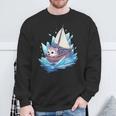 Ice Sailing Hedgehog Ice Sailing Ice Boating Yachting Sweatshirt Geschenke für alte Männer