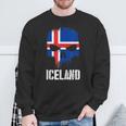 Iceland Flag Skull Icelandic Pride Patriotic Sweatshirt Gifts for Old Men