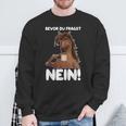 Ich Bevor Du Fragst Nein German Language Sweatshirt Geschenke für alte Männer