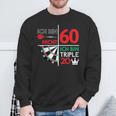 Ich Bin Nicht 60 Ich Bin Triple 20 Dart Player Sweatshirt Geschenke für alte Männer