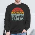 Ich Bin Selten Radlos Fahrrad German Langu Sweatshirt Geschenke für alte Männer