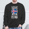 Ich Brauche Keine Therapie Ich Muss Nur Nach Island Holiday Sweatshirt Geschenke für alte Männer