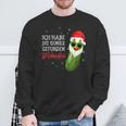 Ich Habe Die Weihnachtsgurke Finden Christmas Black Sweatshirt Geschenke für alte Männer