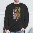 Ich Hasse Menschen Hunde Sind Ok Heart Vintage S Sweatshirt Geschenke für alte Männer