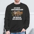 Ich Hasse Morgenmenschschen Und Morgen & Menschen Morgenmuffel I Hasse Sweatshirt Geschenke für alte Männer