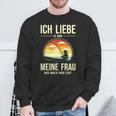 Ich Liebe Es Wenn Meine Frau Mich Fischnläst Carp Fishing Sweatshirt Geschenke für alte Männer