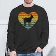 Ich Liebe Ziegen Retro Heart Goat Farm Sweatshirt Geschenke für alte Männer