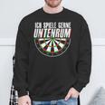 Ich Spiel Gerne Unterrum Dart Ich Spiel Gerne Down Sweatshirt Geschenke für alte Männer