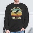 I'd Rather Be Skiing Retrointage Skifahrer Ski Herren Papa Jungen Sweatshirt Geschenke für alte Männer