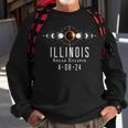 Illinois Solar Eclipse Spring 2024 Totality April 8 2024 Sweatshirt Gifts for Old Men
