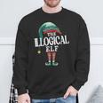Illogical Elf Christmas Group Xmas Pajama Party Sweatshirt Gifts for Old Men