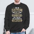 I'm An Electrician Not A Magician Lineman Vintage Sweatshirt Gifts for Old Men