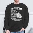 I'm A Grumpy Old Veteran Fathers Day Papa Veterans Day Sweatshirt Gifts for Old Men