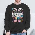 I'm The Healthcare Worker Bunny Bunny Ear Easter Sweatshirt Gifts for Old Men