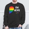 I'm Hers Shes Mine Lesbian Couples Matching Lgbt Pride Flag Sweatshirt Gifts for Old Men