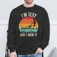 I'm Sexy And I Mow It Gardening Sunset Vintage Sweatshirt Gifts for Old Men