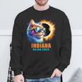 Indiana Total Solar Eclipse 2024 Cat Solar Eclipse Glasses Sweatshirt Gifts for Old Men
