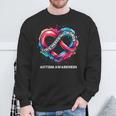 Infinity Heart Love Needs No Words Autism Awareness Tie Dye Sweatshirt Gifts for Old Men
