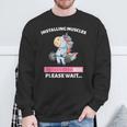 Installing Muscles Unicorn Weight Lifting Fitness Motivation Sweatshirt Gifts for Old Men