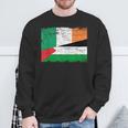 Ireland Palestine Flags Half Irish Half Palestinian Sweatshirt Gifts for Old Men
