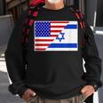 Israel And America Friendship Countries Flag Outfit Sweatshirt Gifts for Old Men
