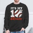 It's My 10Th Birthday Baseball Player 10 Years Old Boys Bday Sweatshirt Gifts for Old Men