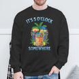 It's 5 O’Clock Somewhere Summer Retro Sunset Drinking Sweatshirt Gifts for Old Men