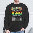 Junenth Black King Nutrition Facts Melanin African Men Sweatshirt Gifts for Old Men