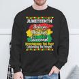 Junenth Is My Independence Day Black Pride Sweatshirt Gifts for Old Men