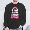 I Just Look Straight Cute Lesbian Lgbtq Gay Pride Sweatshirt Gifts for Old Men