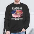 Kangaroo Us Flag 4Th Of July Father's Day Kangaroo Dad Sweatshirt Gifts for Old Men