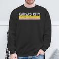 Kansas City Missouri Retro 3 Stripes Distressed Kansas City Sweatshirt Gifts for Old Men