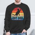 Katze Papaintage Retro Sonnenuntergang Katze Papa Kätzchen Haustier Lustig Sweatshirt Geschenke für alte Männer