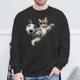 Katzen-Sonnenbrille Spielt Fußball-Kostüm Spielerbesitzer Liebhaber Sweatshirt Geschenke für alte Männer